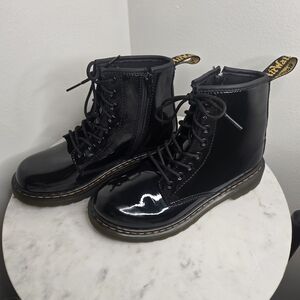 Dr. Martens Patent Leather Black Boots Size US 3